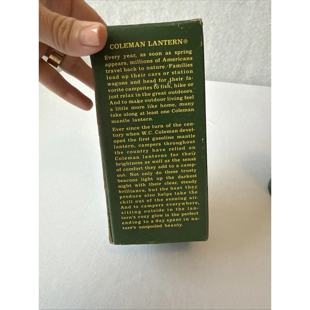 Vintage Avon 1970s Coleman Lantern Aftershave Cologne Decanter Bottle With Box